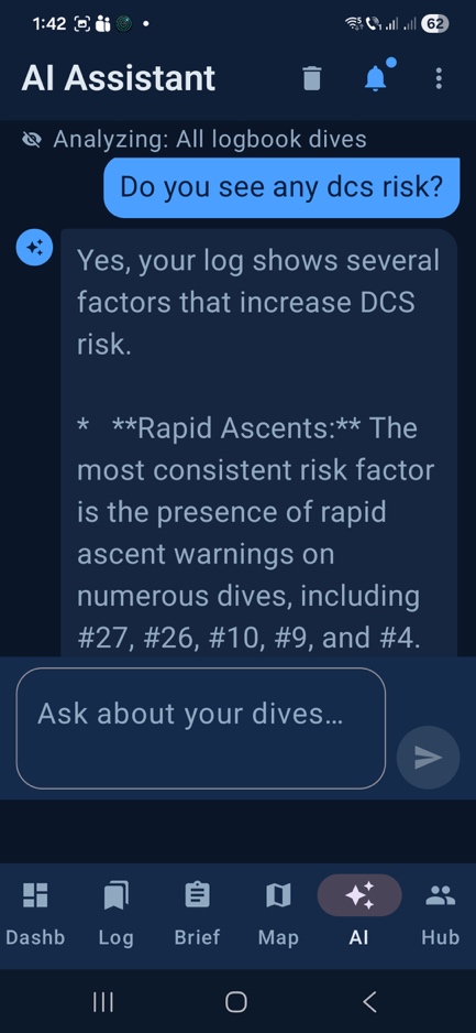 AI dive assistant