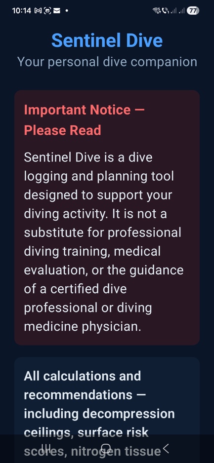Safety disclaimer